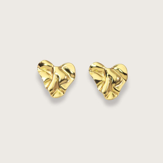 Lauriane hjerteøreringe – Guld