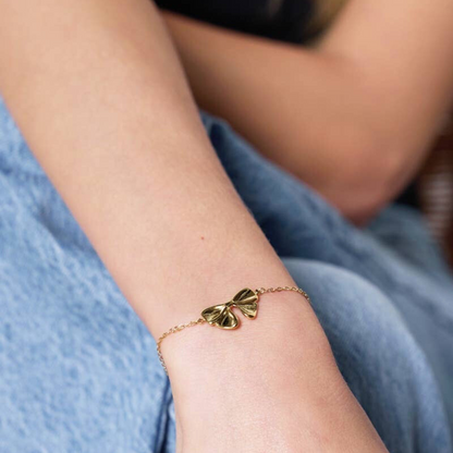 Lisette sløjfearmbånd – Sølv - Chant du Matin