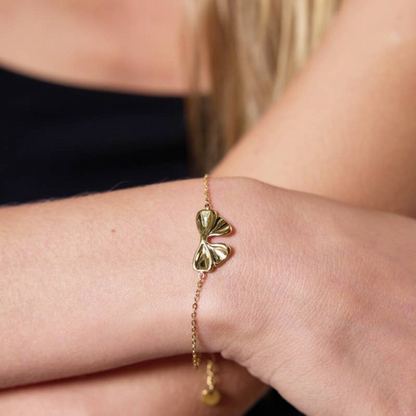 Lisette sløjfearmbånd – Sølv - Chant du Matin