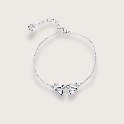 Lisette sløjfearmbånd – Sølv - Chant du Matin
