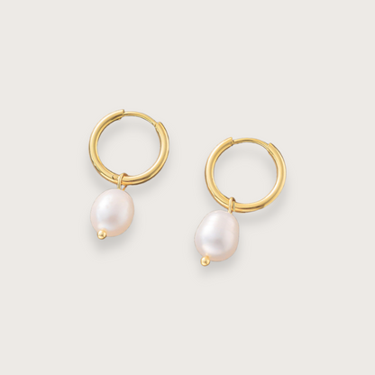 Lumi perleøreringe – Guldbelagt