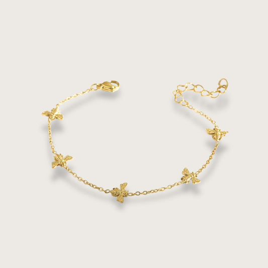Miel armbånd med bier – Guld