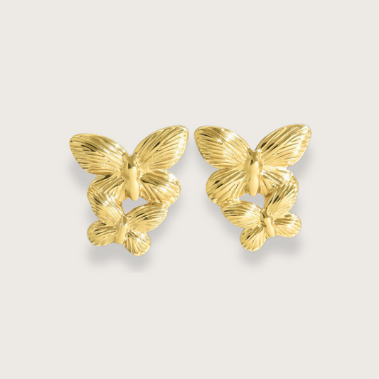 Mimie sommerfugleøreringe – Guld