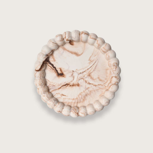 Perlage smykkebakke - Brun marmor