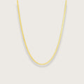 Zoé flat snake chain halskæde 2mm – Guld