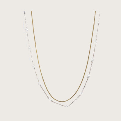 Soléne perlehalskæde – Guld - Chant du Matin