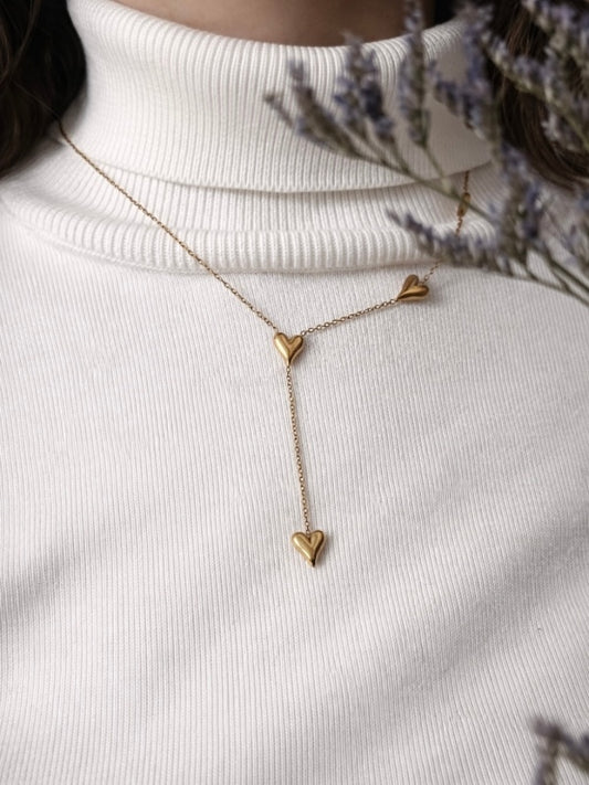 Inès Hjertehalskæde – Guldbelagt