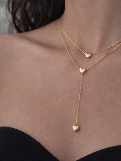 Ivy hjertehalskæde – Guldbelagt