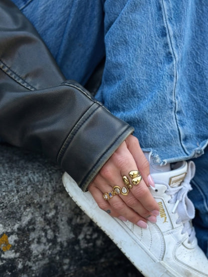 Bibi chunky ring – Guldbelagt