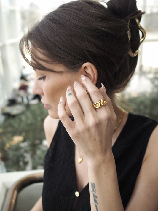 Lana ring – Guldbelagt