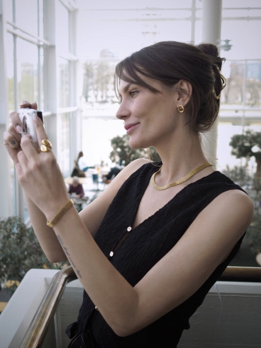 Holly halskæde – Guldbelagt