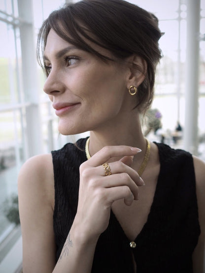 Holly halskæde – Guldbelagt