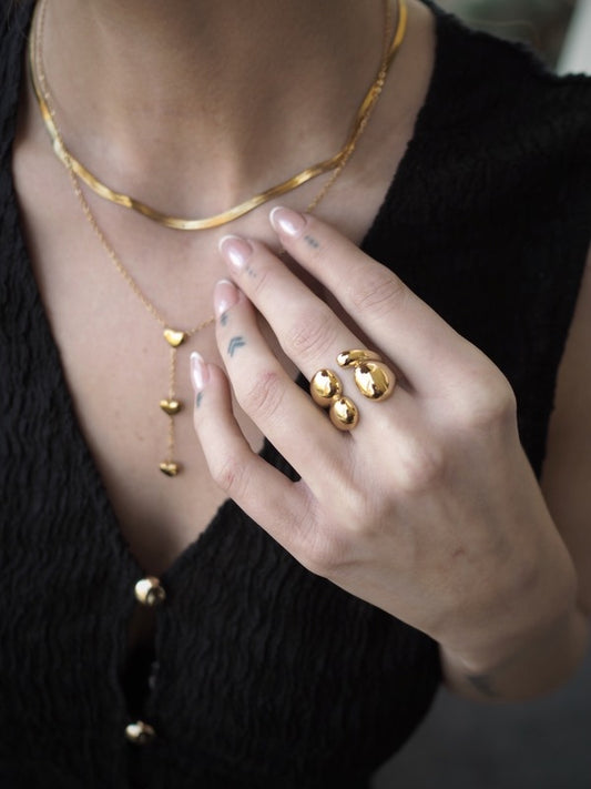 Aline Hjertehalskæde – Guldbelagt