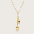 Inès Slider Chain Hjertehalskæde – Guldbelagt