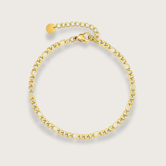 Figaro armbånd 3 mm – Guld