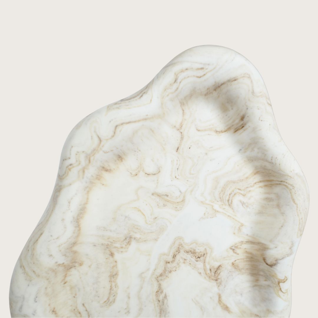 Argile dekorationsbakke – Marmor