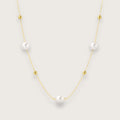 Cindy perlehalskæde – Guldbelagt