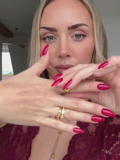 Bonnie forgyldt ring med zirkoner