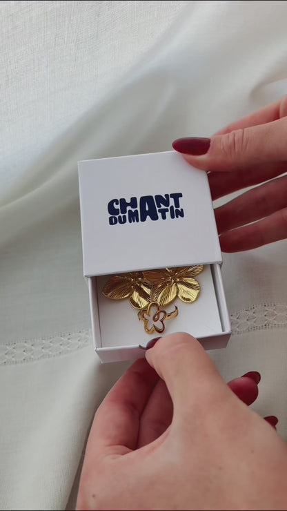 Juliette blomsterring – Guldbelagt