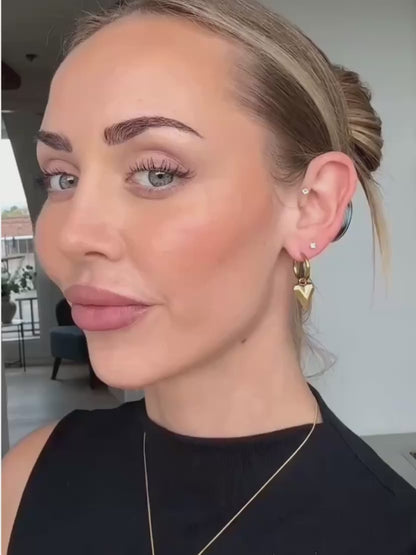 Inès forgyldte hjertehoops