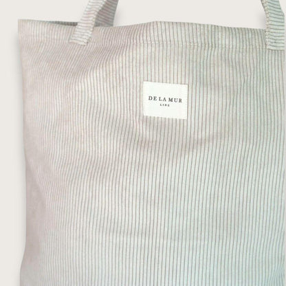 Stor tote bag til kvinder fra De la Mur - totebag i beige fløjl - mulepose - håndlavet i spanien af De la Mur - chant du matin